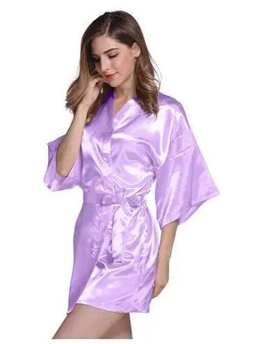SatinÉclat™ Silk Satin Night Kimono