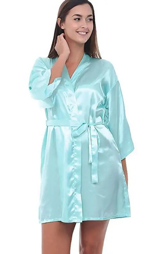 SatinÉclat™ Silk Satin Night Kimono