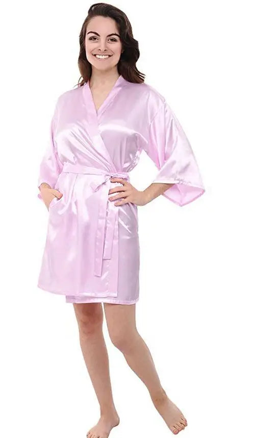 SatinÉclat™ Silk Satin Night Kimono
