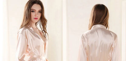 SatinÉclat™ Silk Satin Night Kimono
