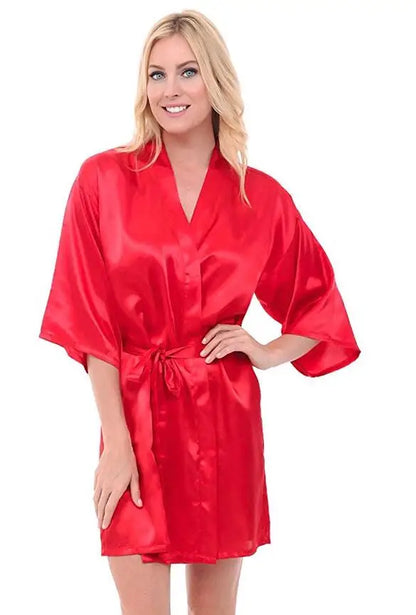 SatinÉclat™ Silk Satin Night Kimono