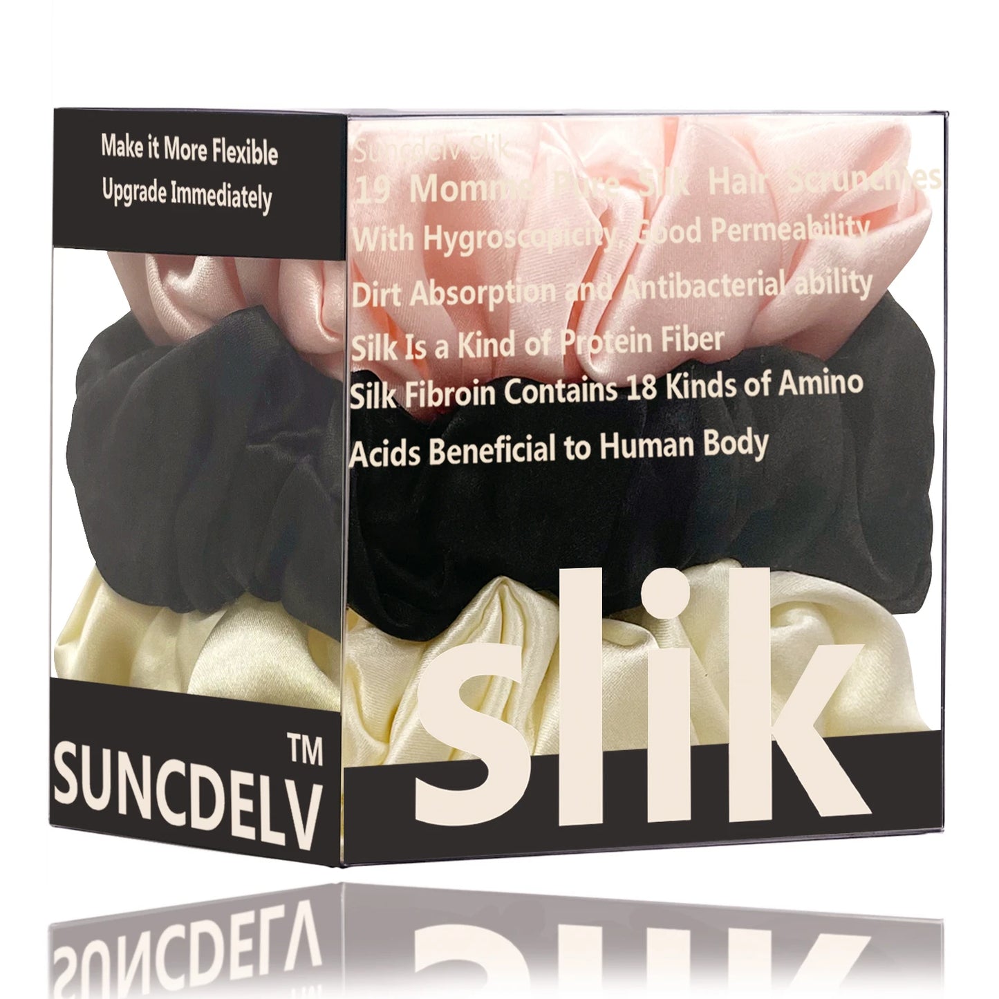 SatinÉclat™ 3PCS Pure Silk Hair Scrunchies