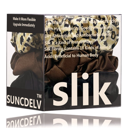 SatinÉclat™ 3PCS Pure Silk Hair Scrunchies