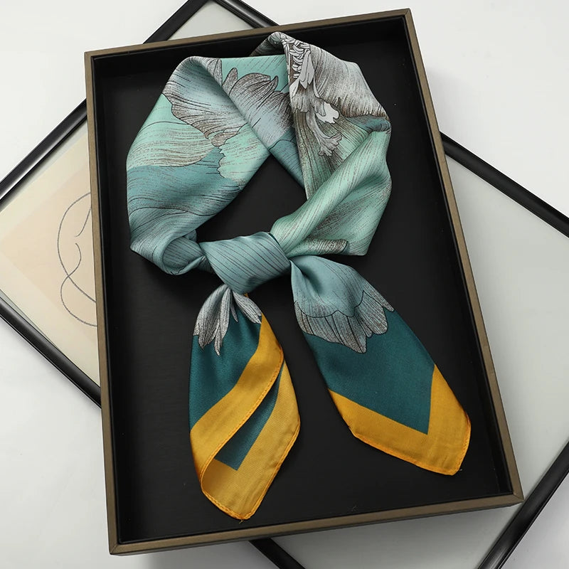 SatinÉclat™ Luxury Square Hair Scarf