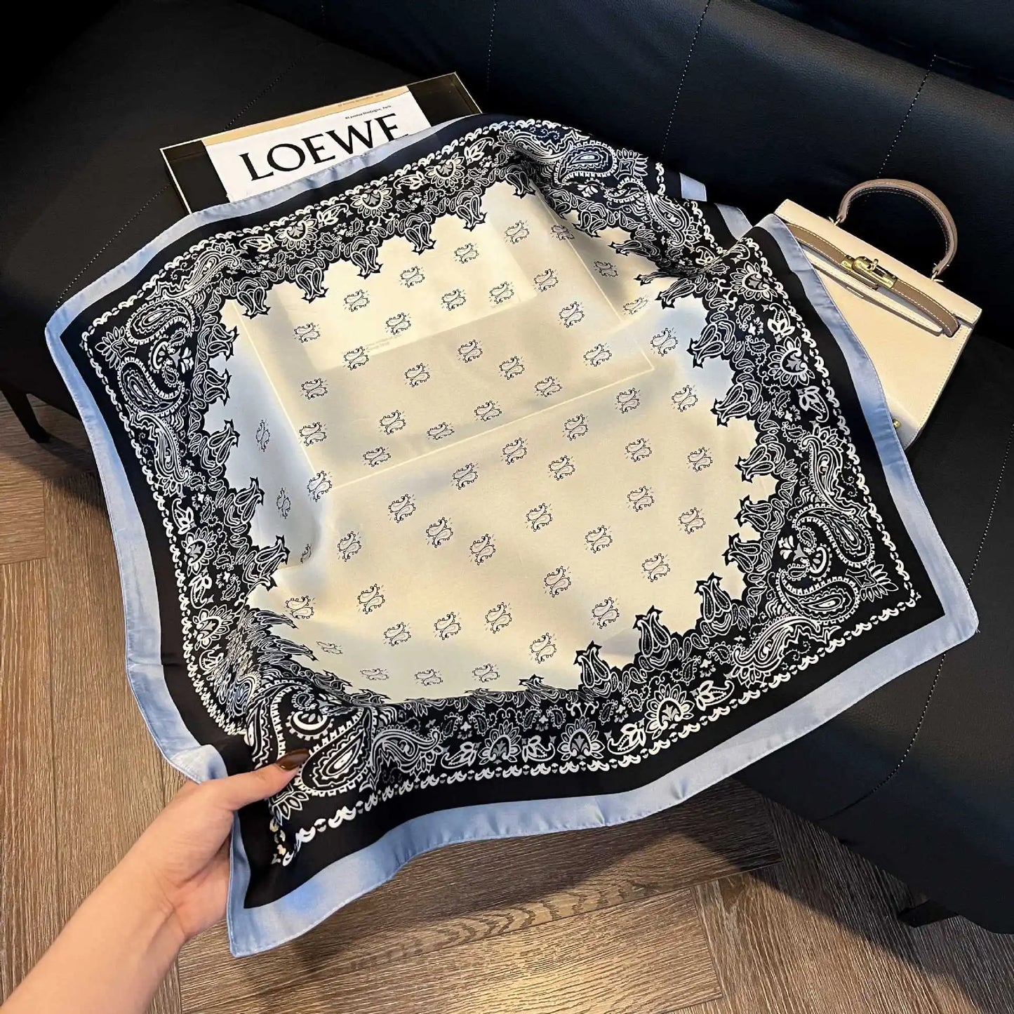 SatinÉclat™ Vintage Square Scarf