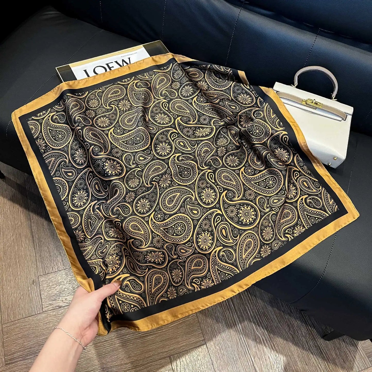 SatinÉclat™ Vintage Square Scarf