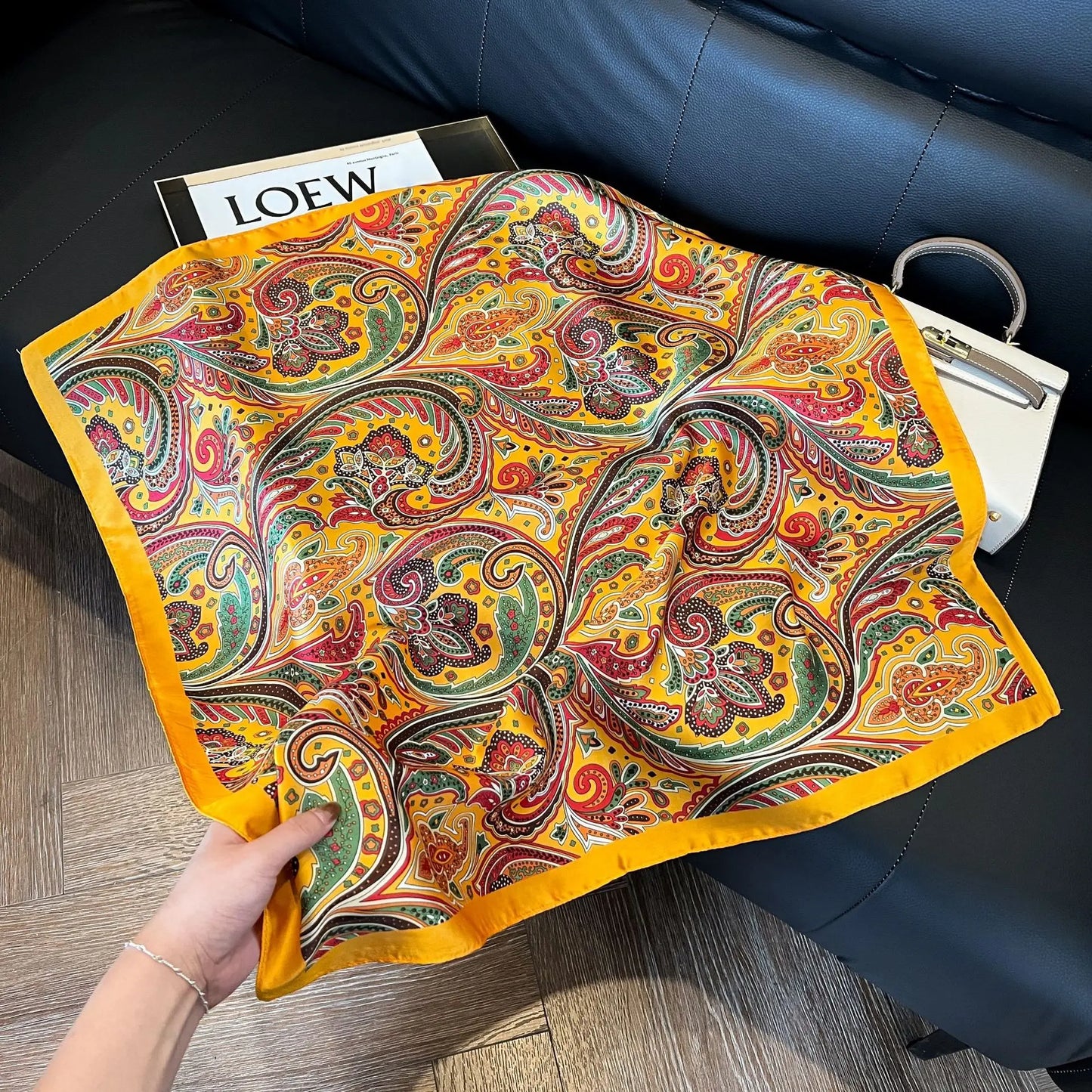 SatinÉclat™ Vintage Square Scarf