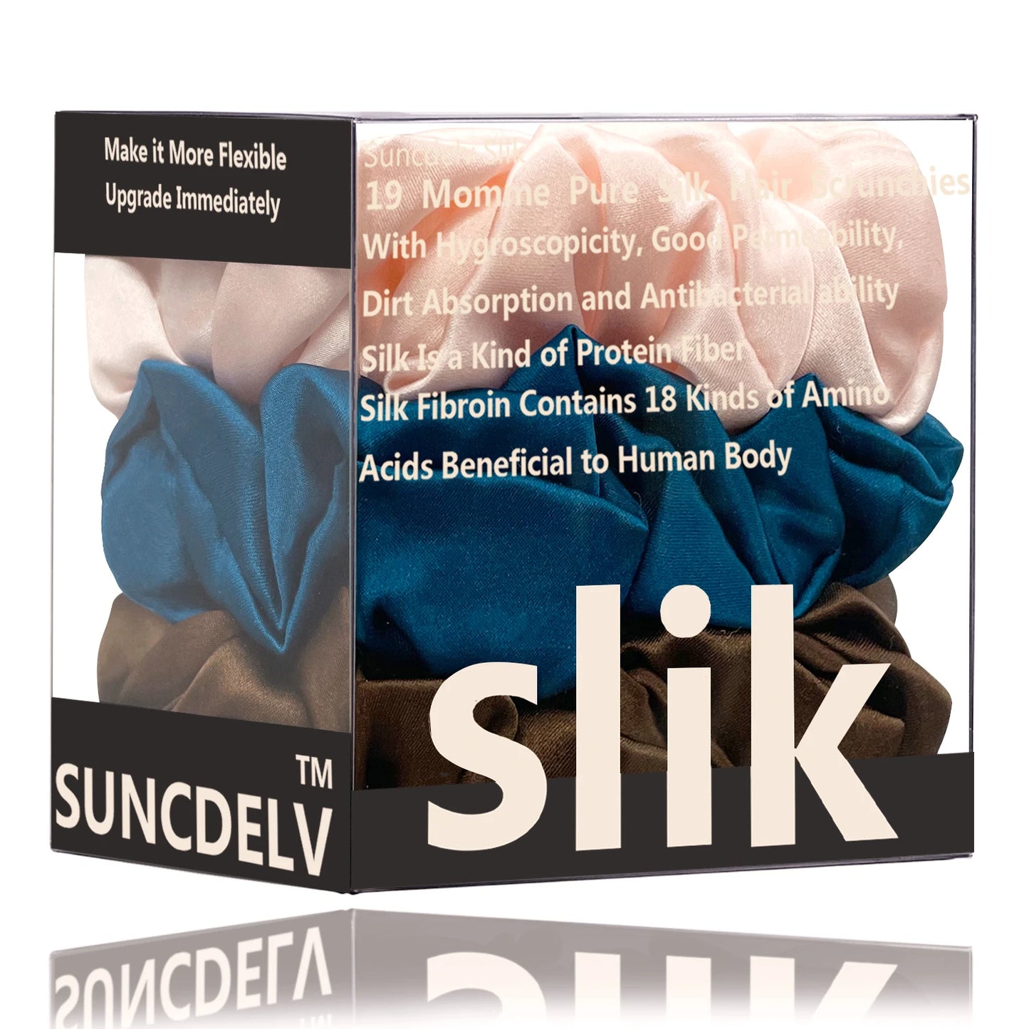 SatinÉclat™ 3PCS Pure Silk Hair Scrunchies