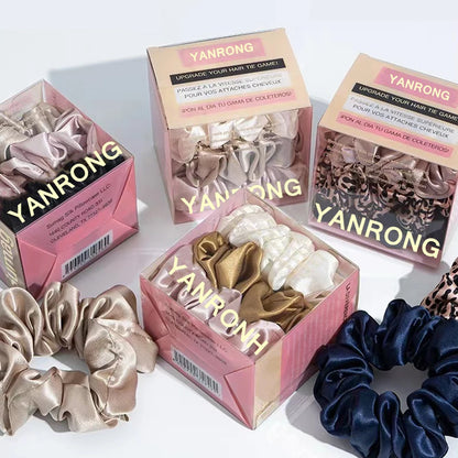 SatinÉclat™ 3PCS Pure Silk Hair Scrunchies