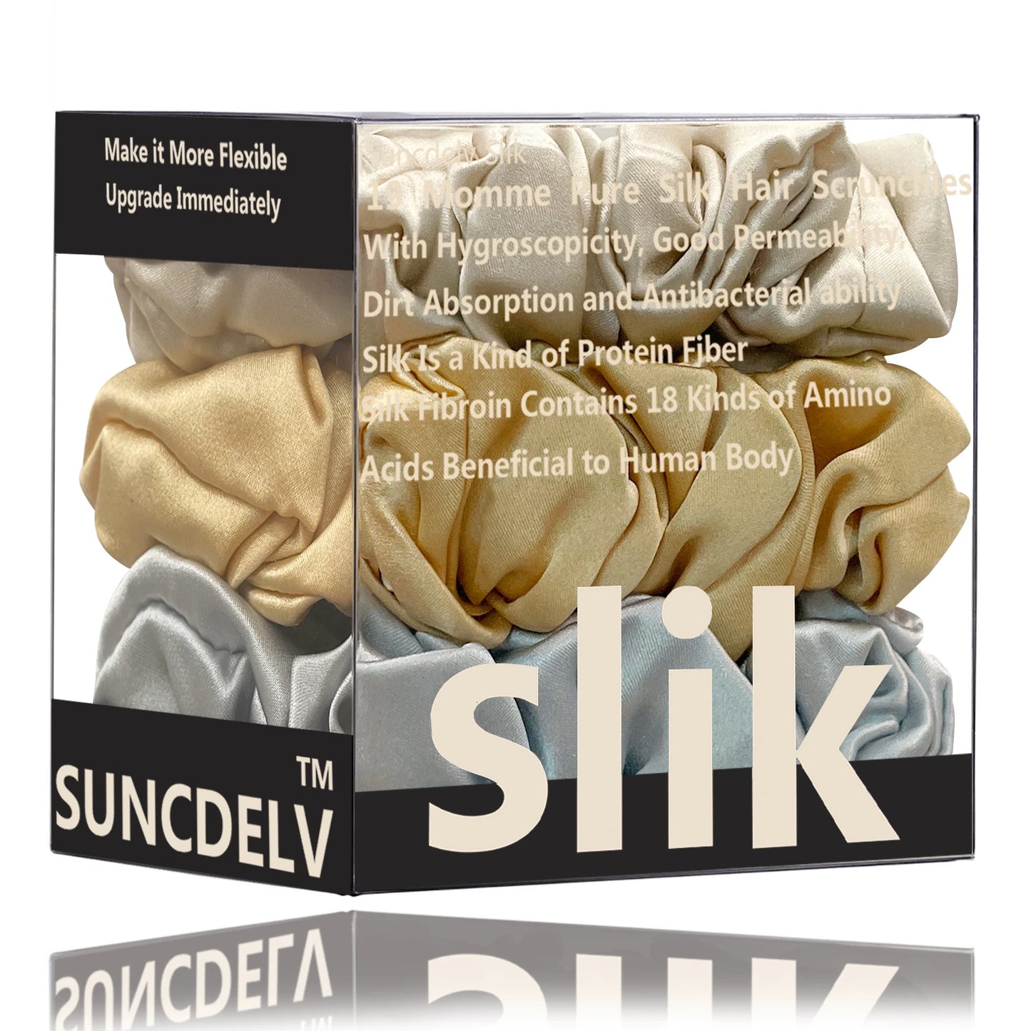 SatinÉclat™ 3PCS Pure Silk Hair Scrunchies
