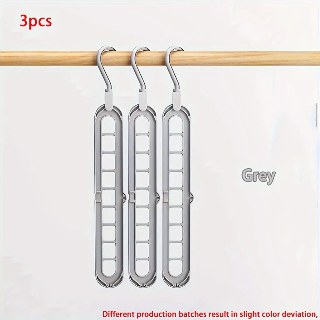 Space-Saving Multi-Layer Clothes Hangers