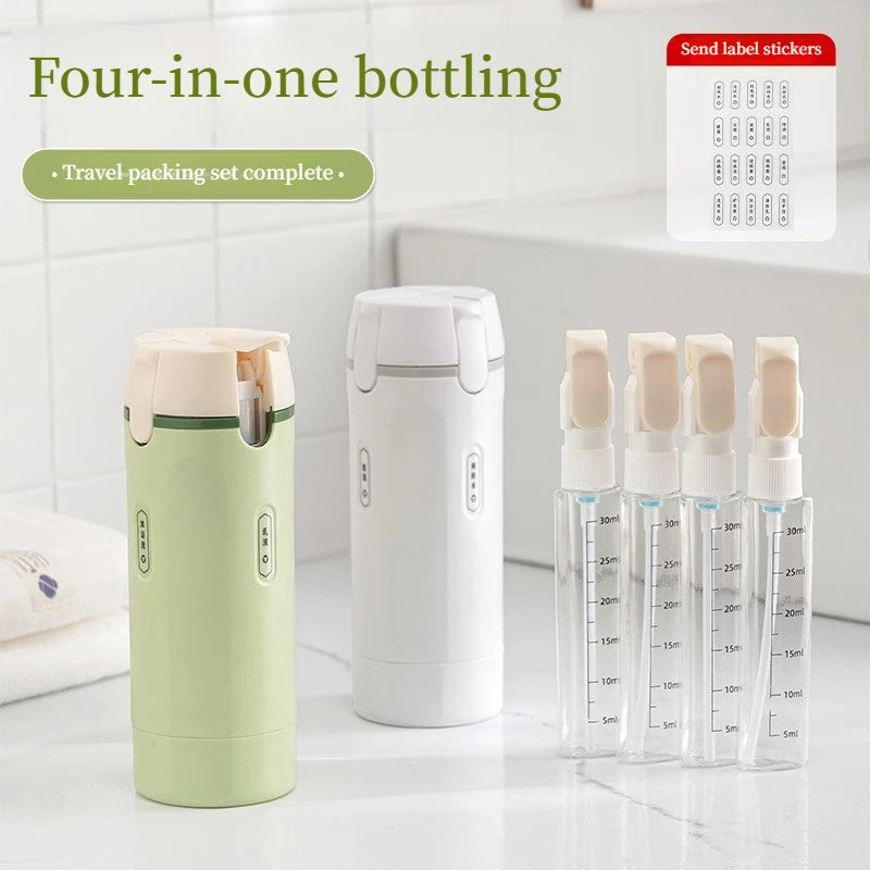 4-in-1 Travel Dispenser Bottle Set