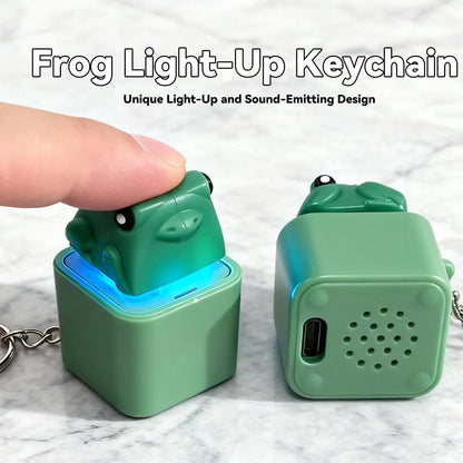 Frog Light-Up Keychain with Sound